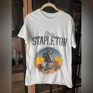 Chris Stapleton graphic tshirt white horse concert merch tee tour cowboy rodeo